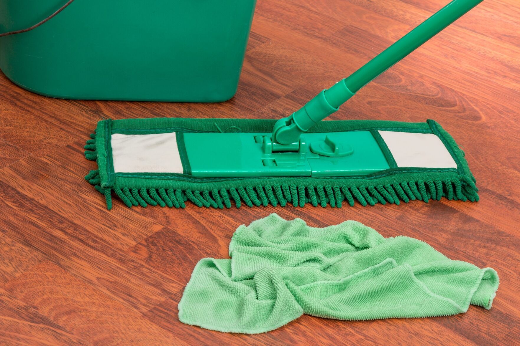 6. Then: Mopping gets floors cleaner.